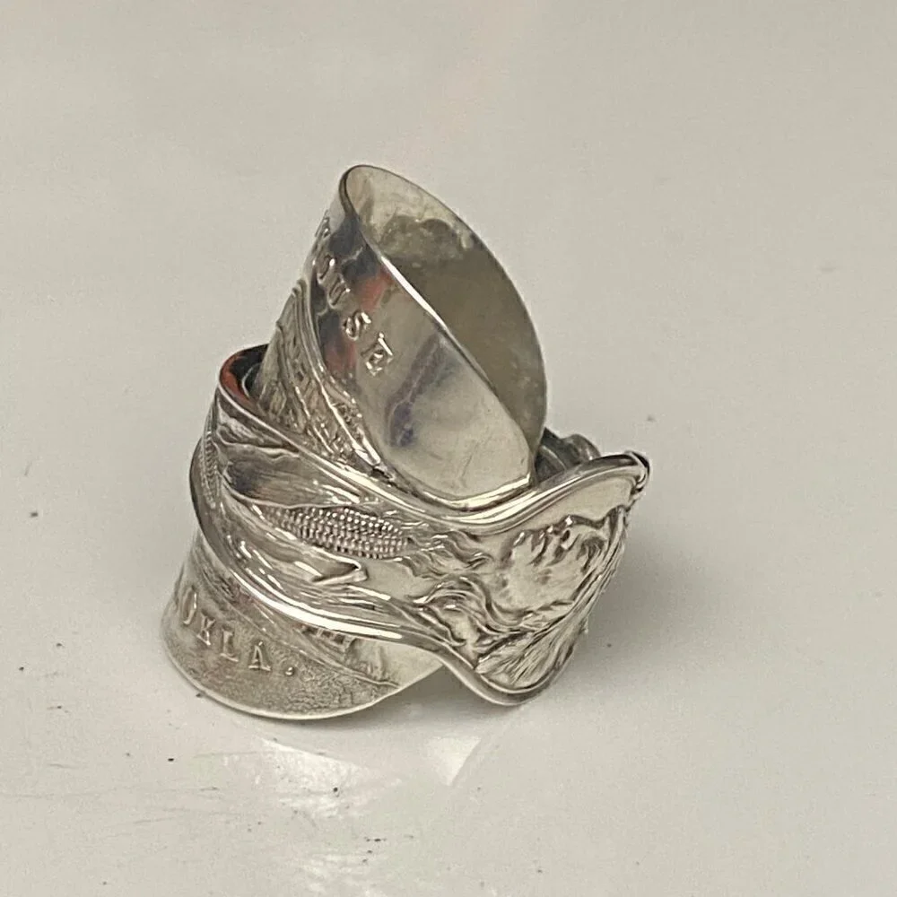 Oklahoma Custom Made Statement Silver Ring Unisex
